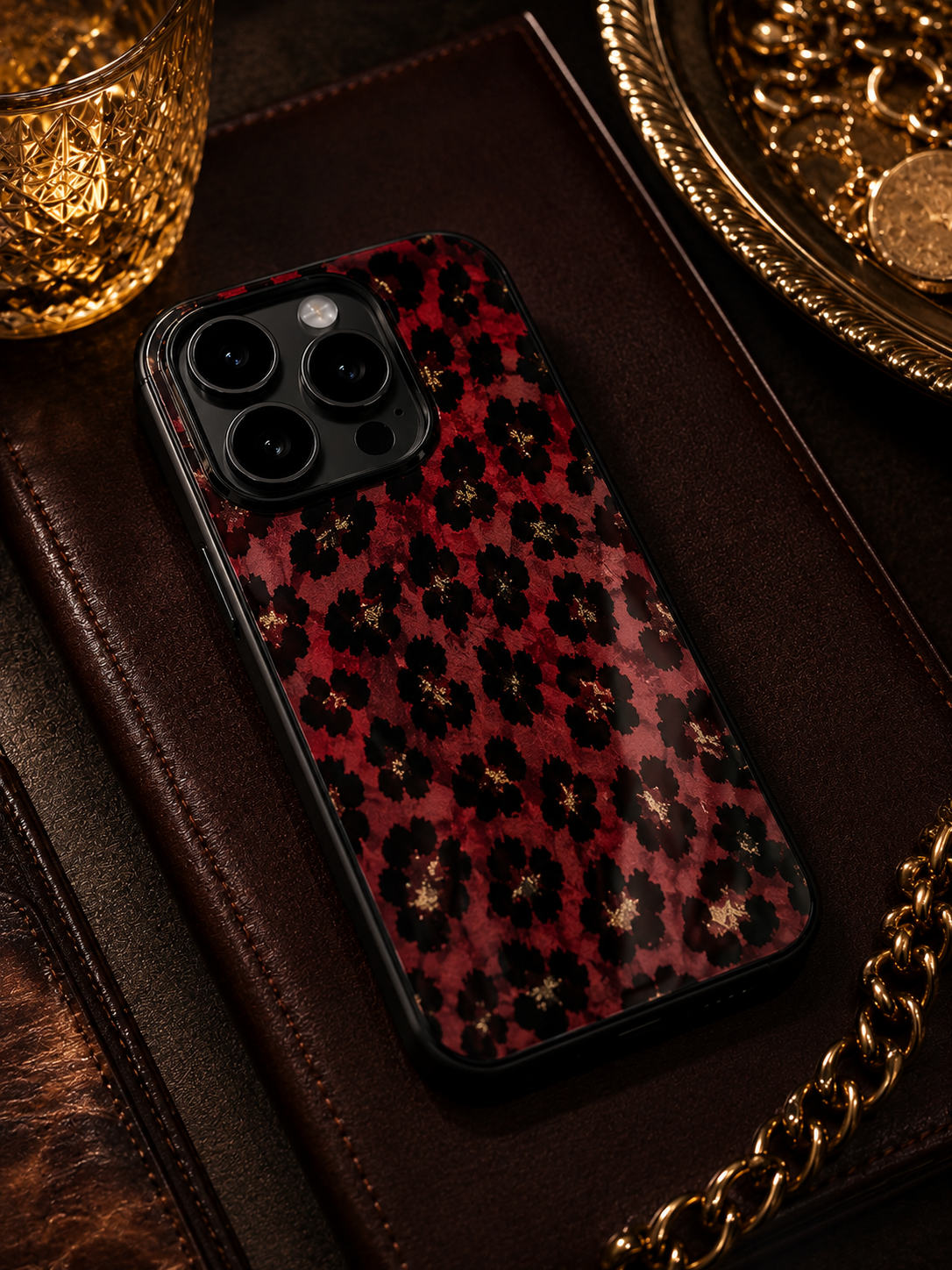 Red Luxe Leopard Case