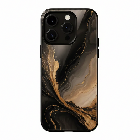 Golden Noir Abstract Case