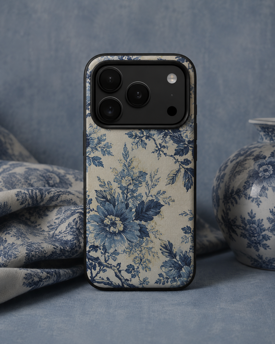 Vintage Blue Floral Premium Case