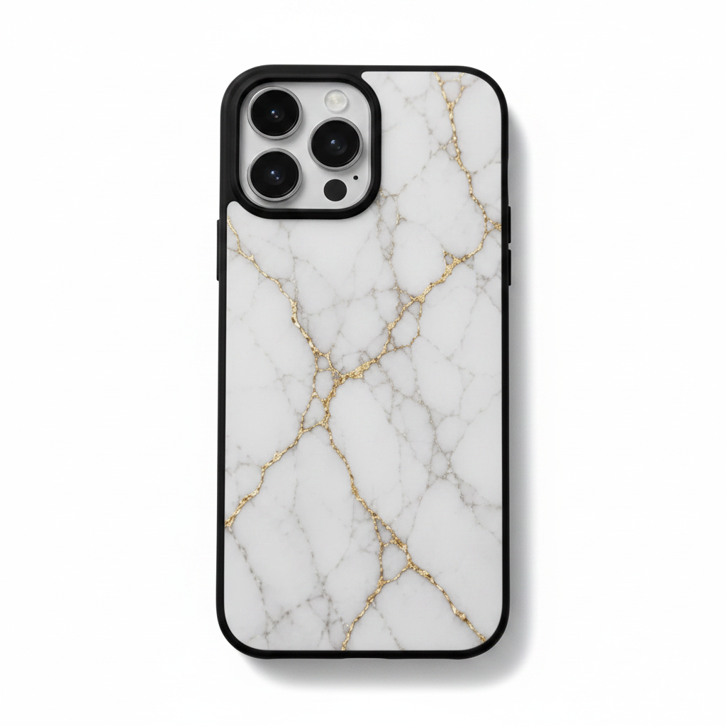 White Gold Marble Premium Case