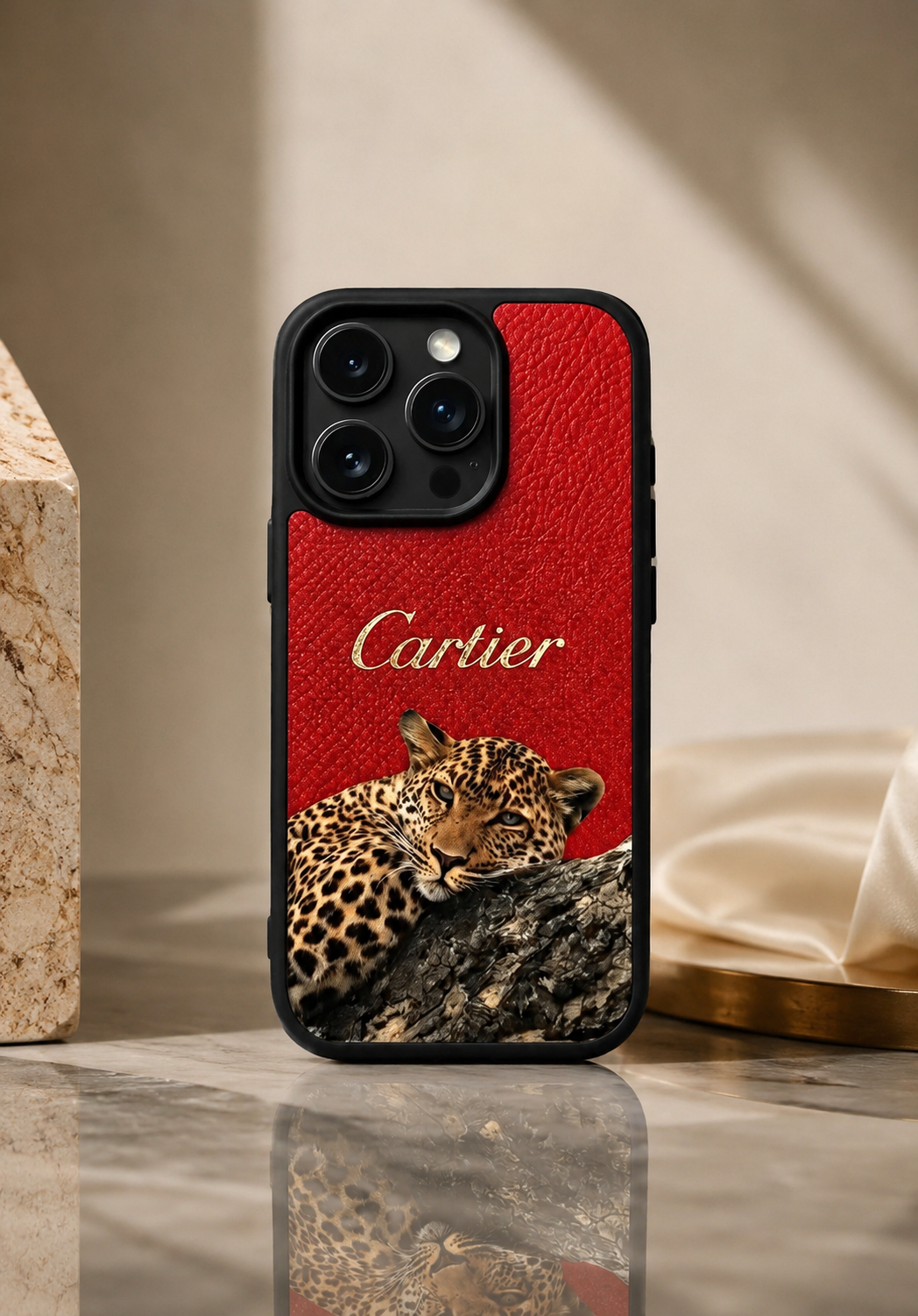 Red Luxe Leopard Case