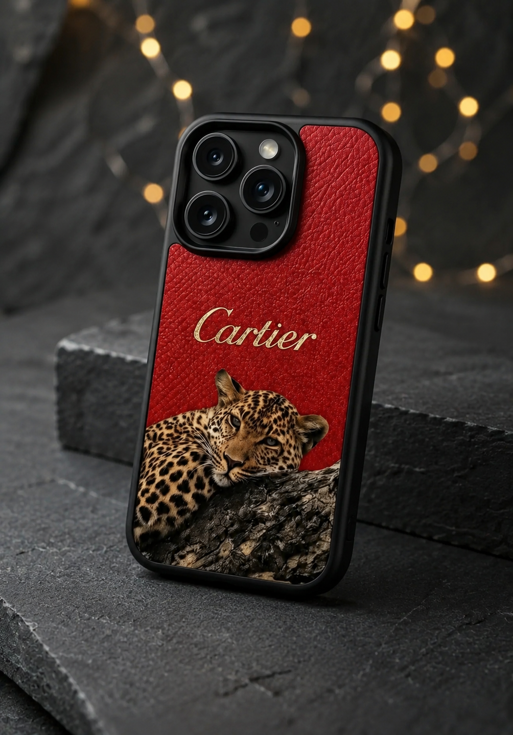 Red Luxe Leopard Case